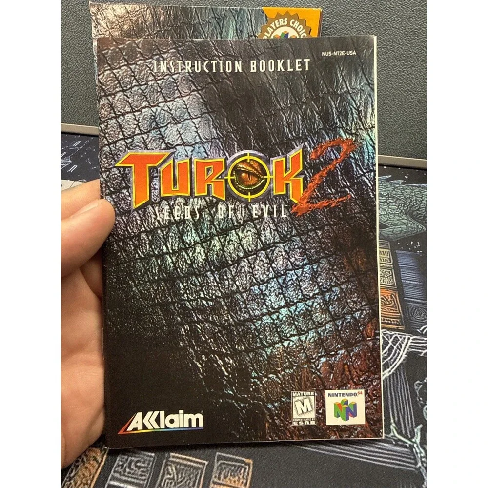 Turok 2: Seeds of Evil. CIB Complete N64 Nintendo 64. Tested Authentic Very Good